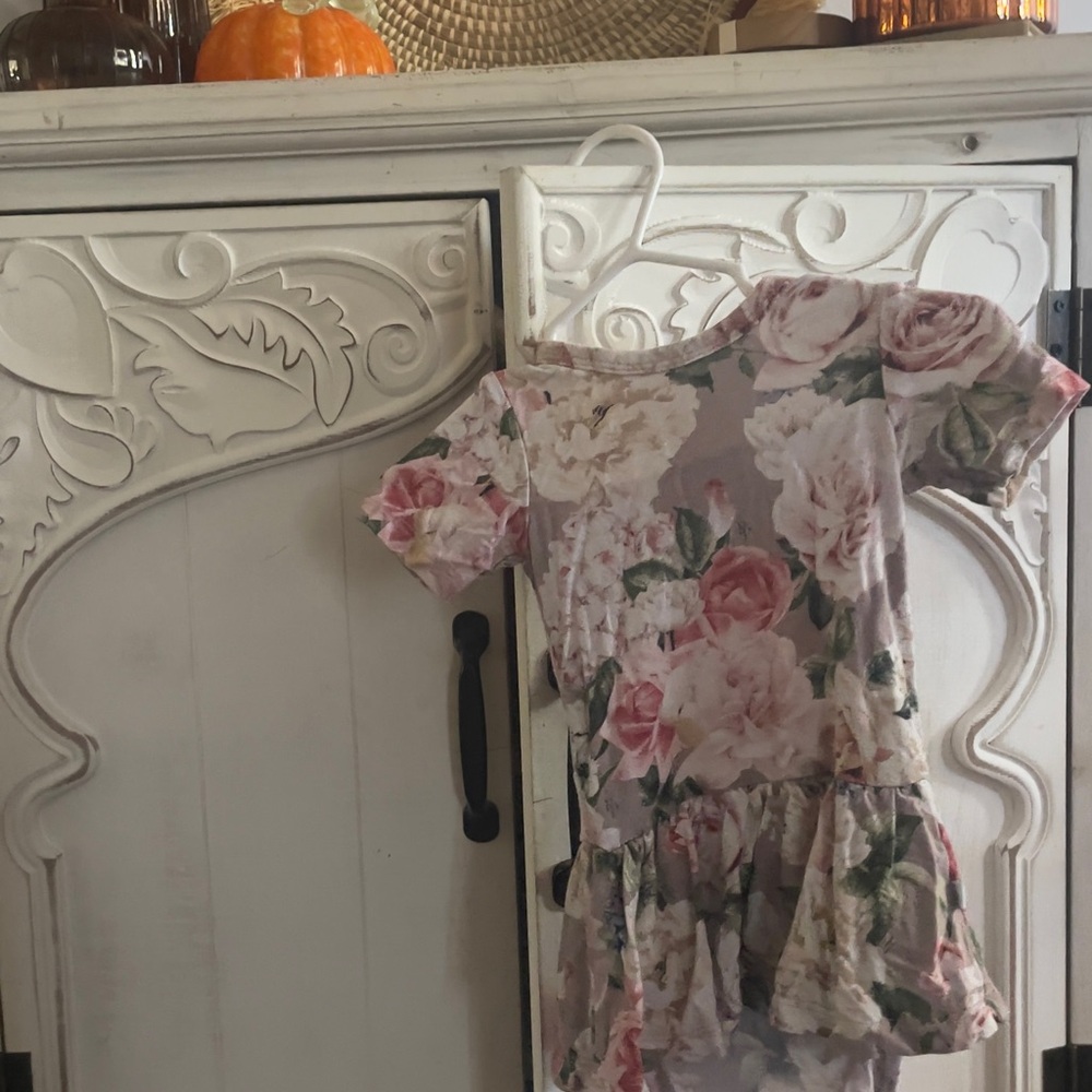 Posh peanut twirl Floral Dress/onesie